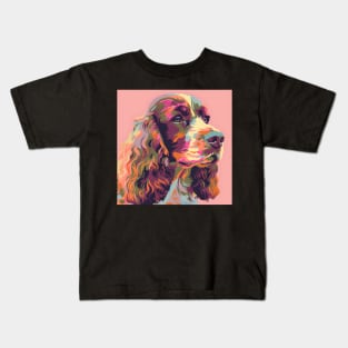 English Cocker Spaniel in 80's Kids T-Shirt